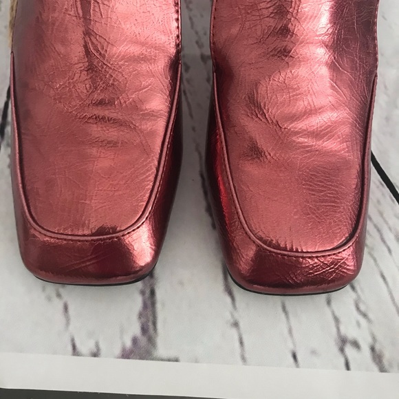 NWT Seven7 Meghan Mule Pinkish Red Block Heel - 6 - Picture 3 of 9